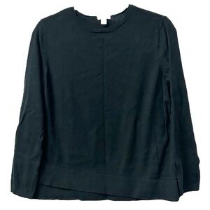 J. Jill Women’s‎ Black Cotton Blend Crew Neck Sweater  Sz MP